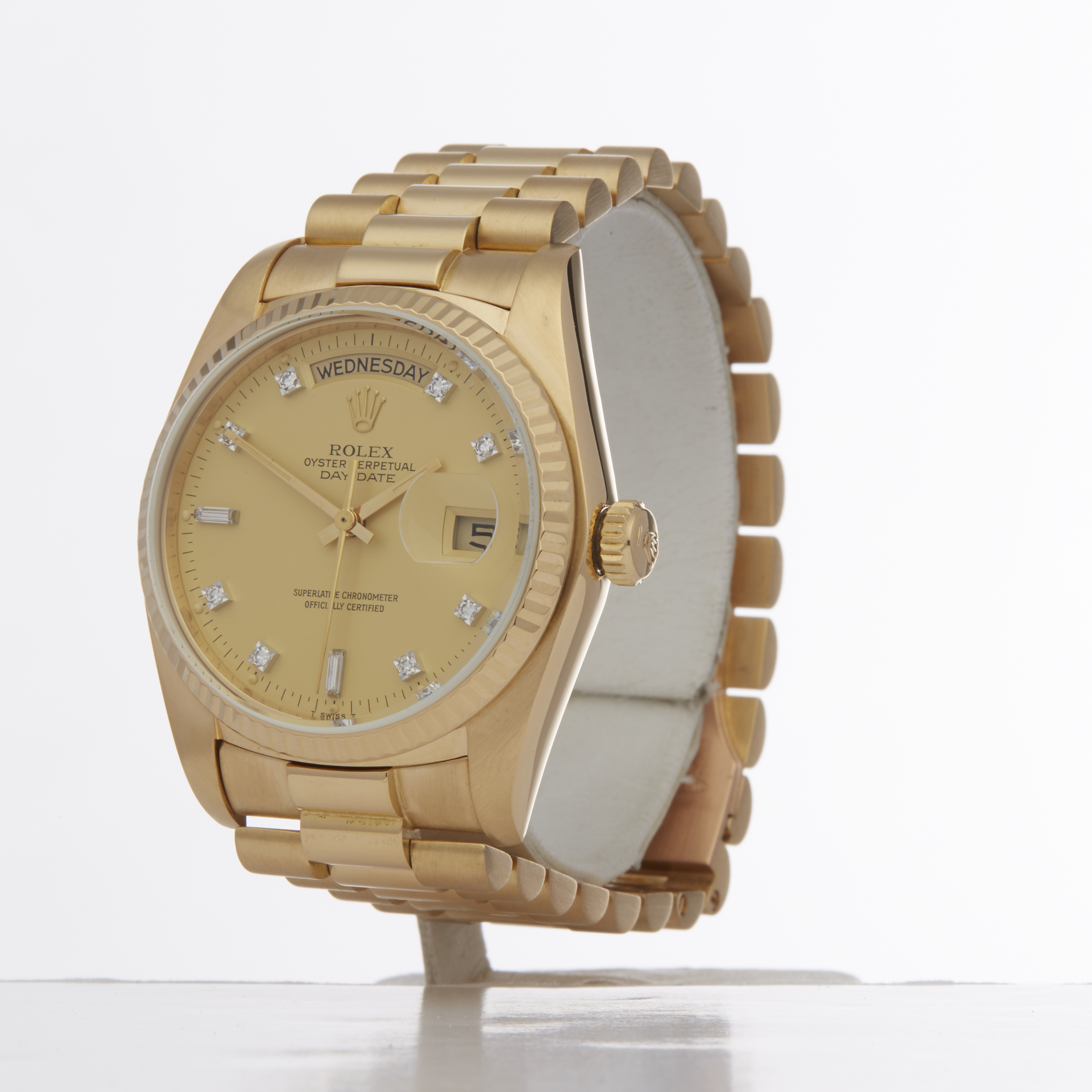 Rolex Day-Date 36 18038 Unisex Yellow Gold Diamond Watch - Image 7 of 9