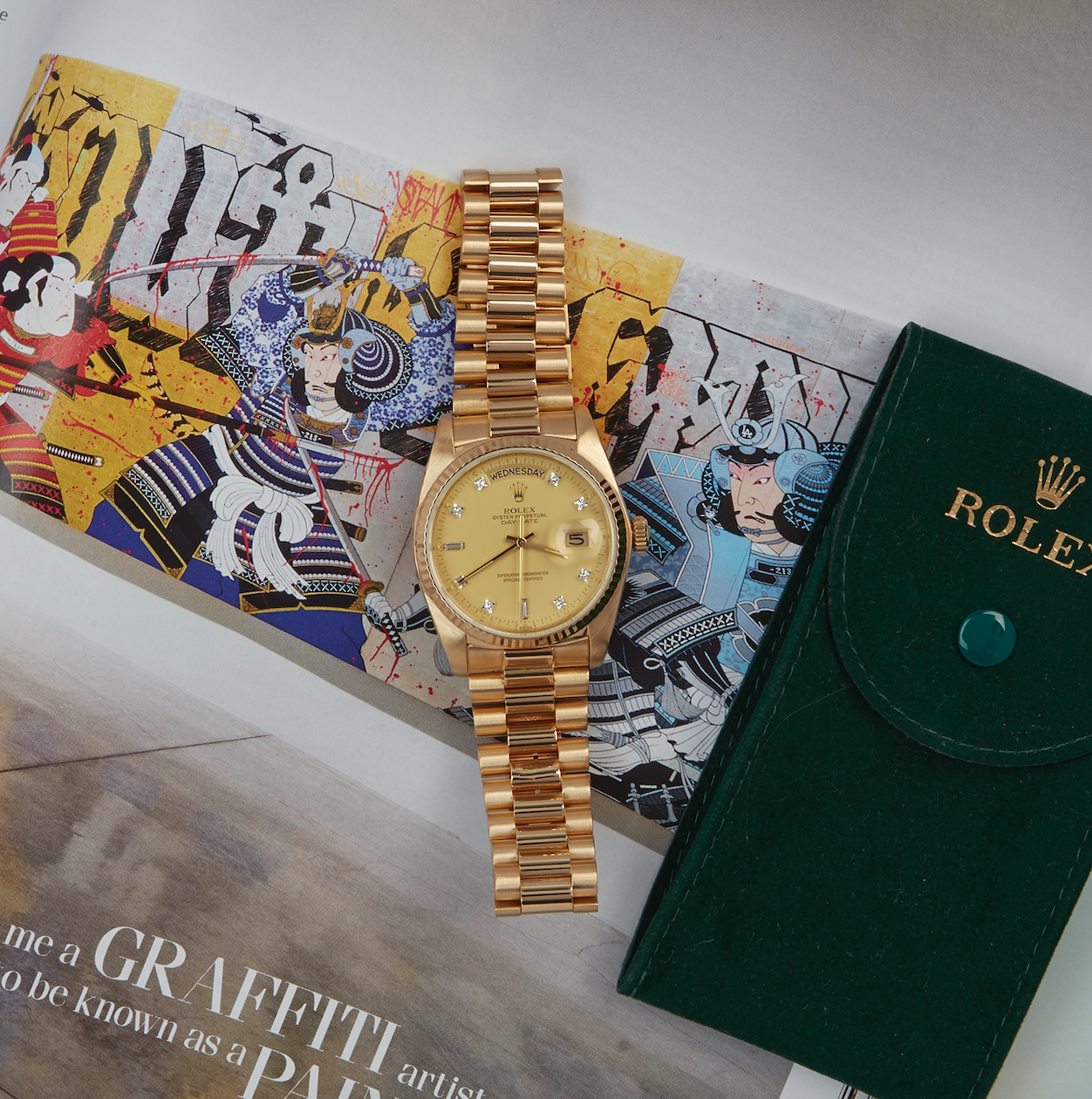 Rolex Day-Date 36 18038 Unisex Yellow Gold Diamond Watch - Image 9 of 9