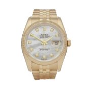 Rolex Datejust 36 116238 Unisex Yellow Gold Diamond Watch