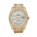 Rolex Datejust 36 116238 Unisex Yellow Gold Diamond Watch