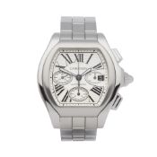 Cartier Roadster XL W6206019 or 3405 Men Stainless Steel Chronograph Watch