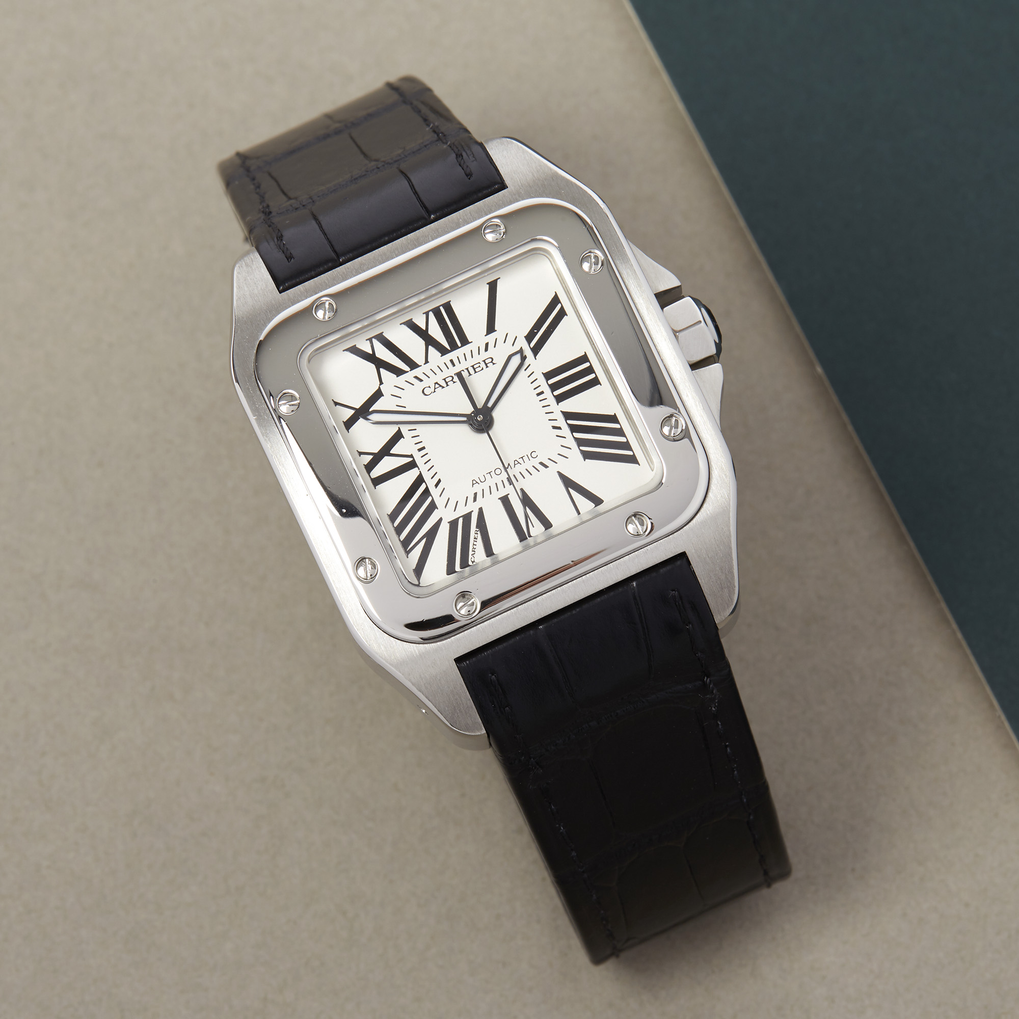 Cartier Santos 100 W20090X8 or 2656 Men Stainless Steel Chronograph XL Cartier Service Watch - Image 11 of 11