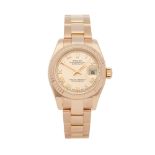 Rolex Datejust 26 179175 Ladies Rose Gold Watch