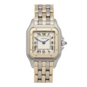 Cartier Panthère 1057917 Ladies Stainless Steel & Yellow Gold 3 Row Watch