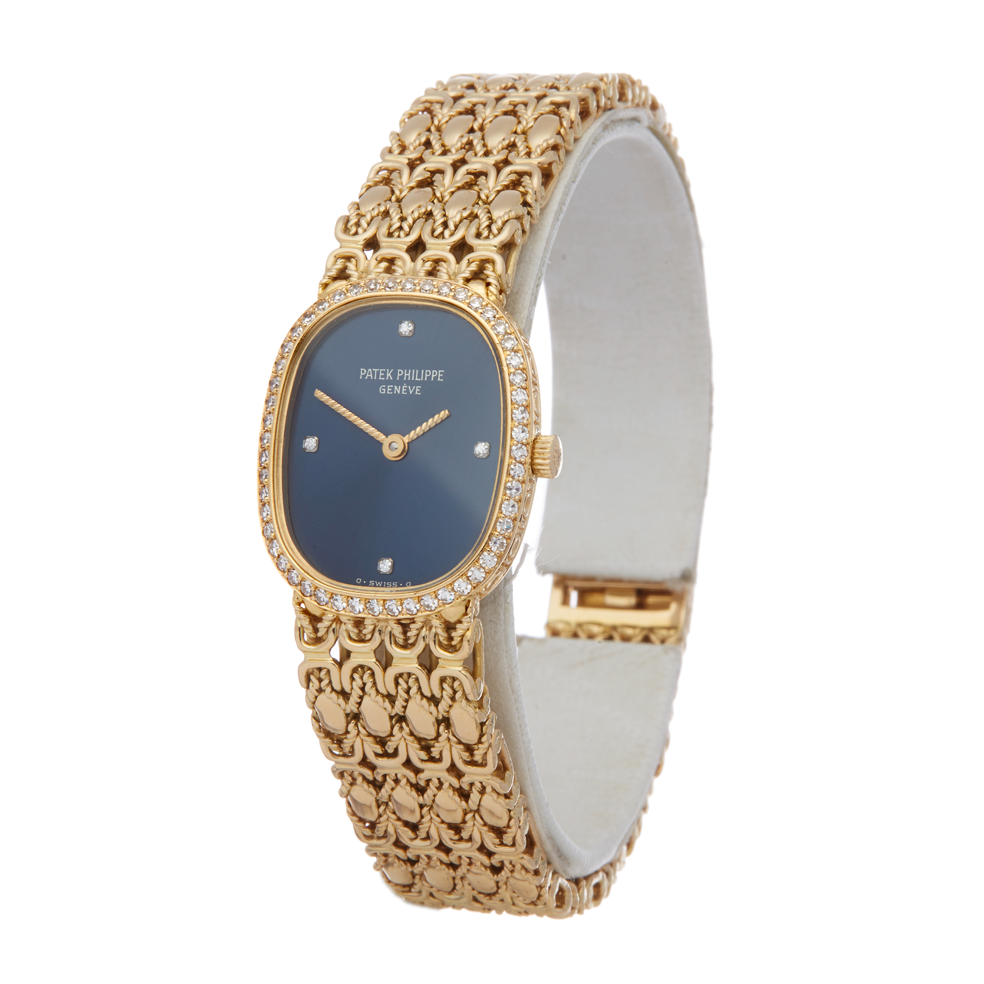 Patek Philippe Ellipse 4698 Ladies Yellow Gold Factory Diamonds Watch - Image 8 of 8