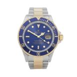 Rolex Submariner Date 16613 Men Stainless Steel & Yellow Gold Watch