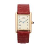 Cartier Must de Cartier Tank, 82102 Ladies Gold Plated Watch