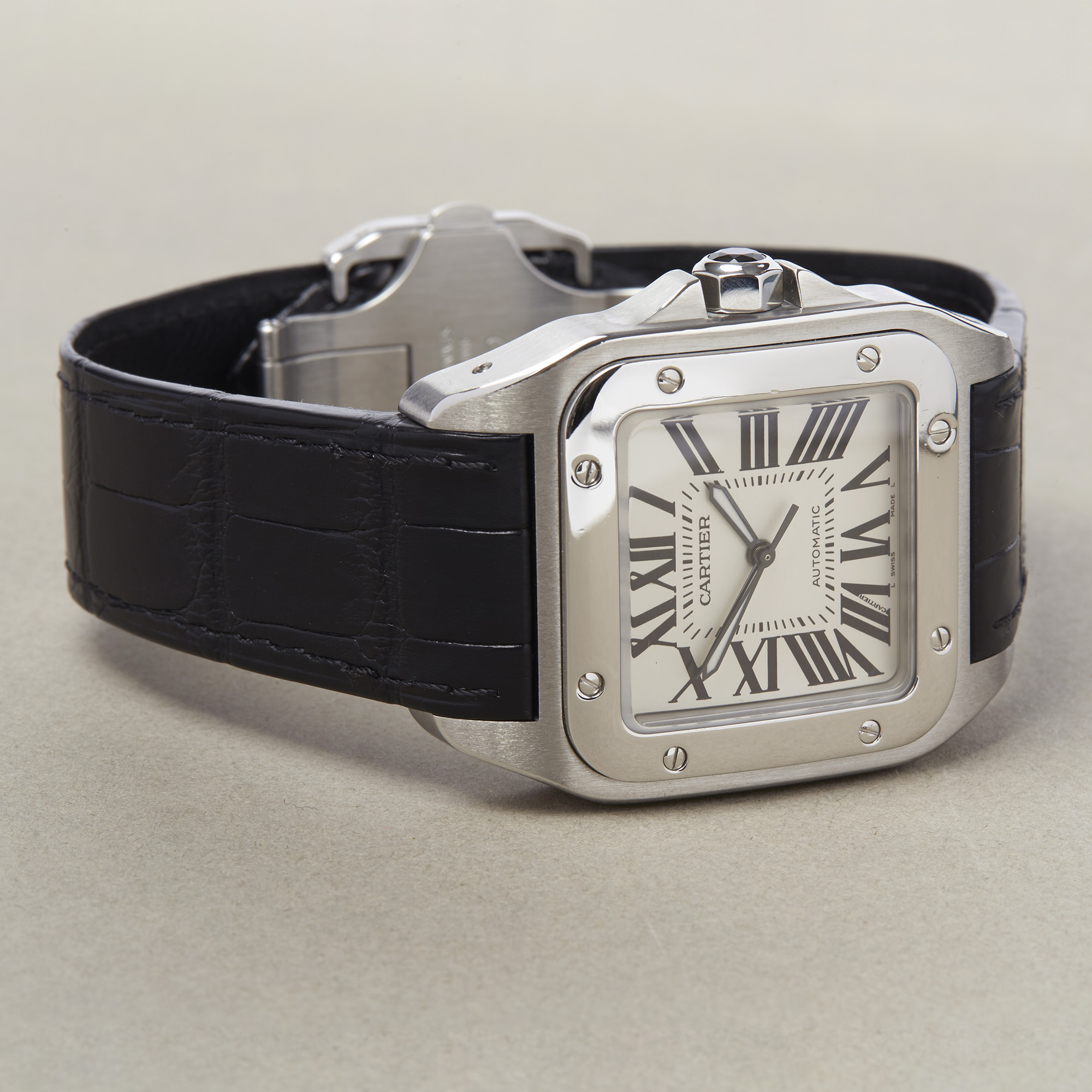 Cartier Santos 100 W20090X8 or 2656 Men Stainless Steel Chronograph XL Cartier Service Watch - Image 10 of 11