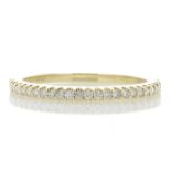 9ct Yellow Gold Diamond Half Eternity Ring 0.25 Carats