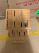 16 slot Wooden Knife Blocks inc x4 knives- 30 Sets in Box