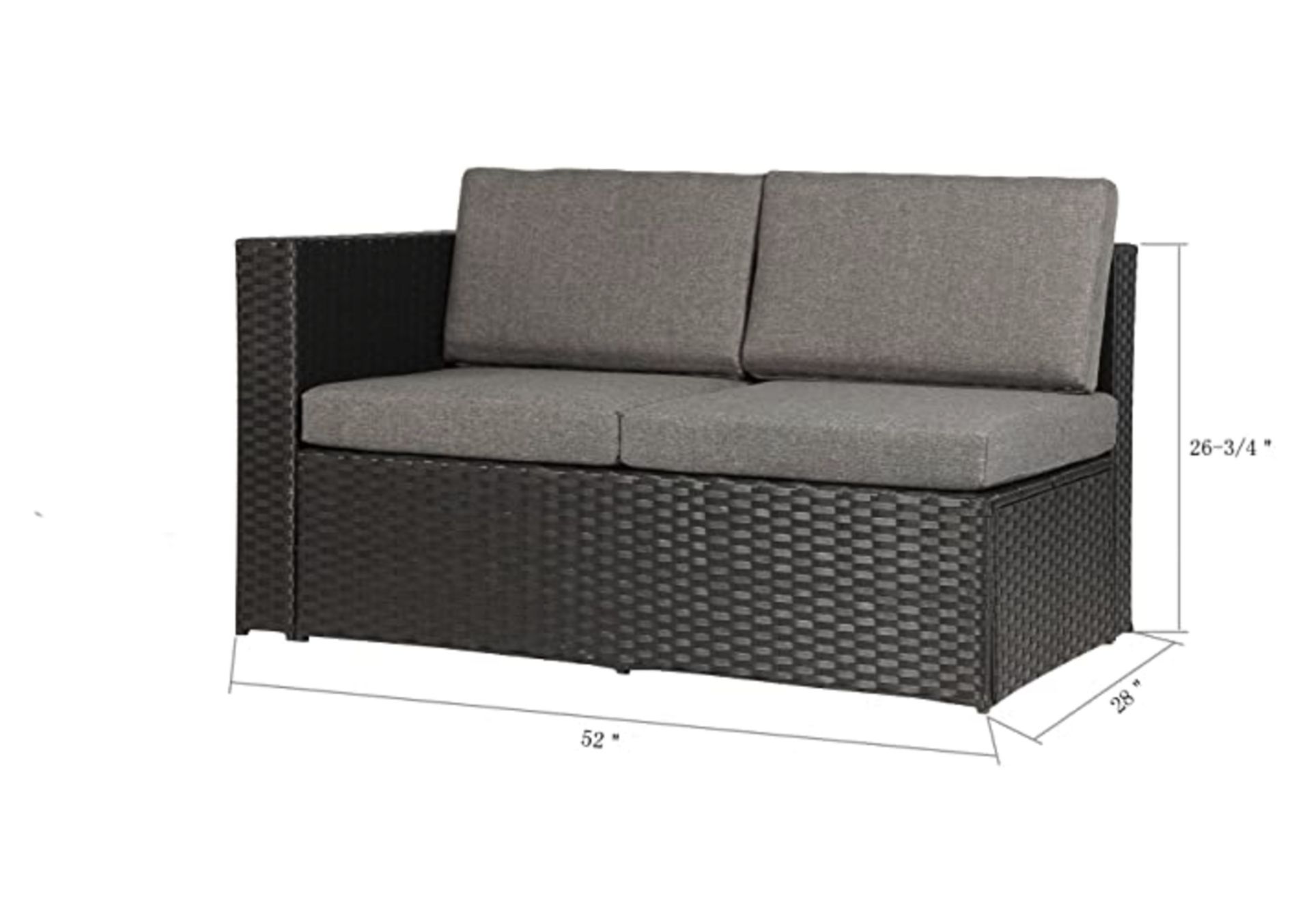 Black Garden Furniture Set- inc table and cushions- 16 pieces - Image 2 of 7