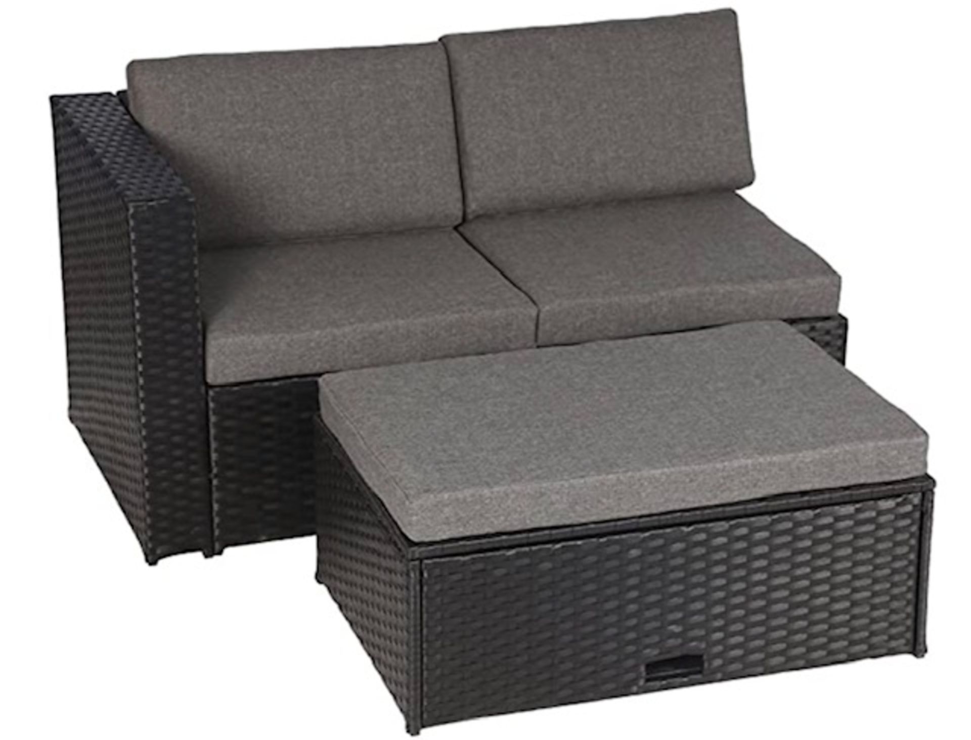 Black Garden Furniture Set- inc table and cushions- 16 pieces - Image 5 of 7