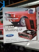 1 X Ion Mustang LP 4 In 1 Classic Car Styled Music Centre (Turntable, Am/Fm Radio, USB Recording,