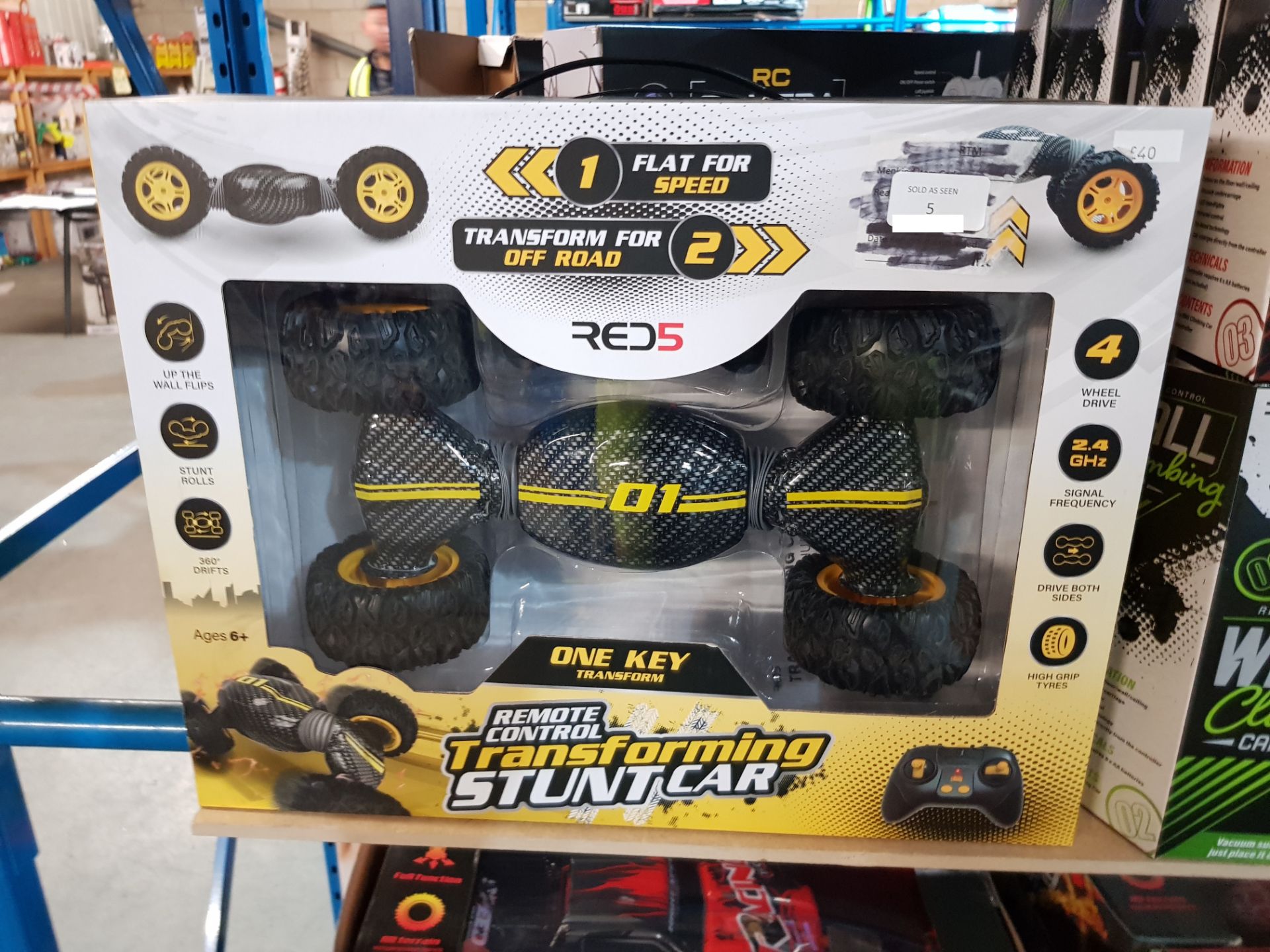 3 X Red5 RC Transforming Stunt Car