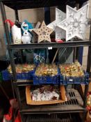 Contents Of 3 Shelves Ð To Inc Approx. 54 X Present Decoration Packs, Light Up Star Ornaments & Box