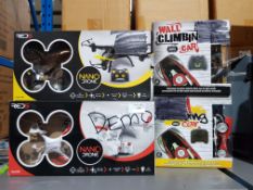 9 Items Ð 5 X Red5 Nano Drone & 4 X RC Wall Climbing Car