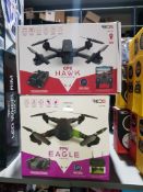 4 Items Ð 2 X Red5 GPS Hawk Fpv Drone & 2 X Fpv Eagle Drone