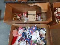 Contents Of 2 Large Boxes Ð Mixed Christmas Items To Inc Gift Wrapping Accessories, String Lights,