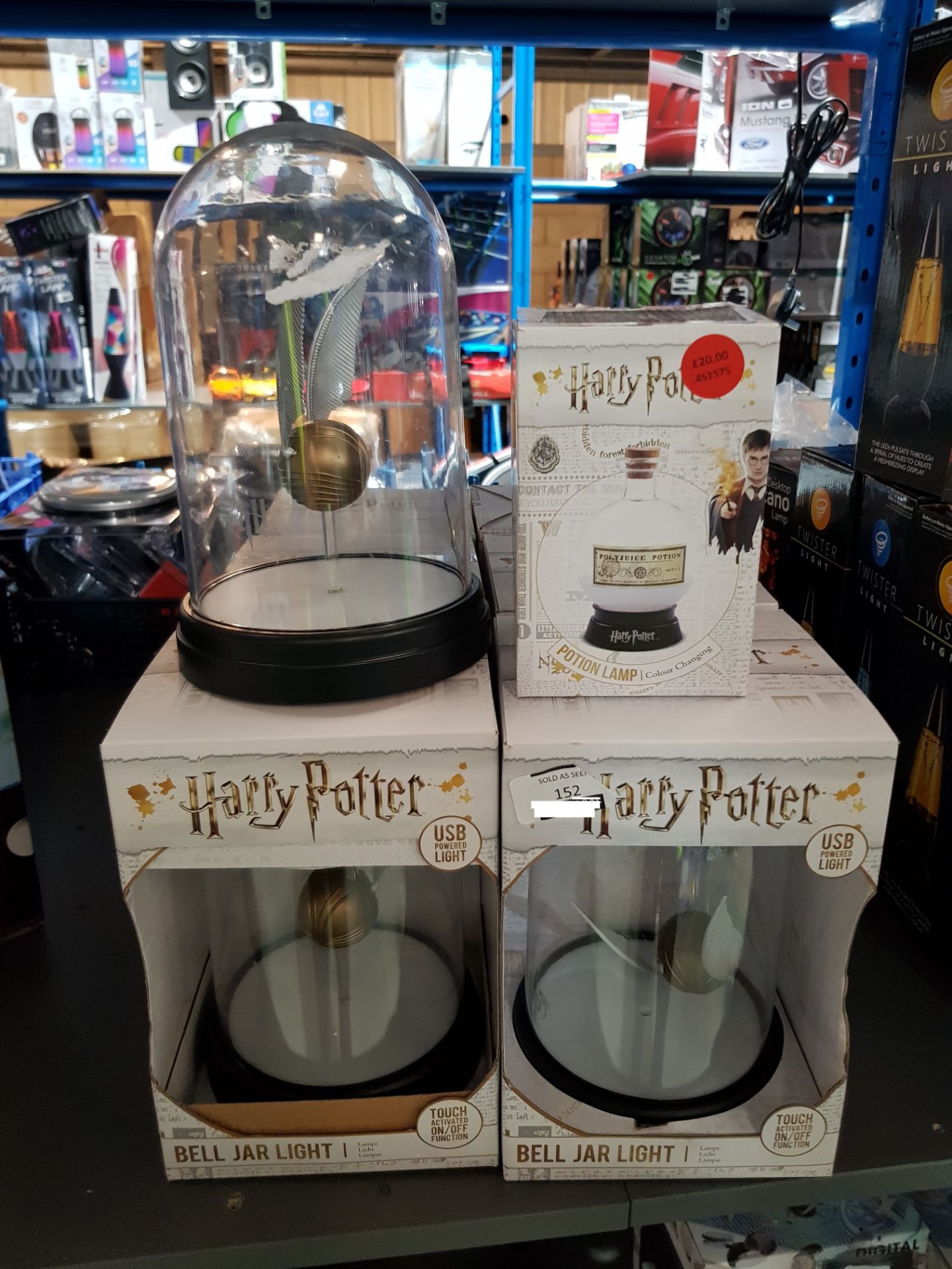 8 Items Ð 7 X Harry Potter Bell Jar Light (1 X No Box ) & 1 X Harry Potter Potion Lamp