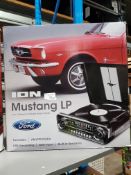 1 X Ion Mustang LP 4 In 1 Classic Car Styled Music Centre (Turntable, Am/Fm Radio, USB Recording,