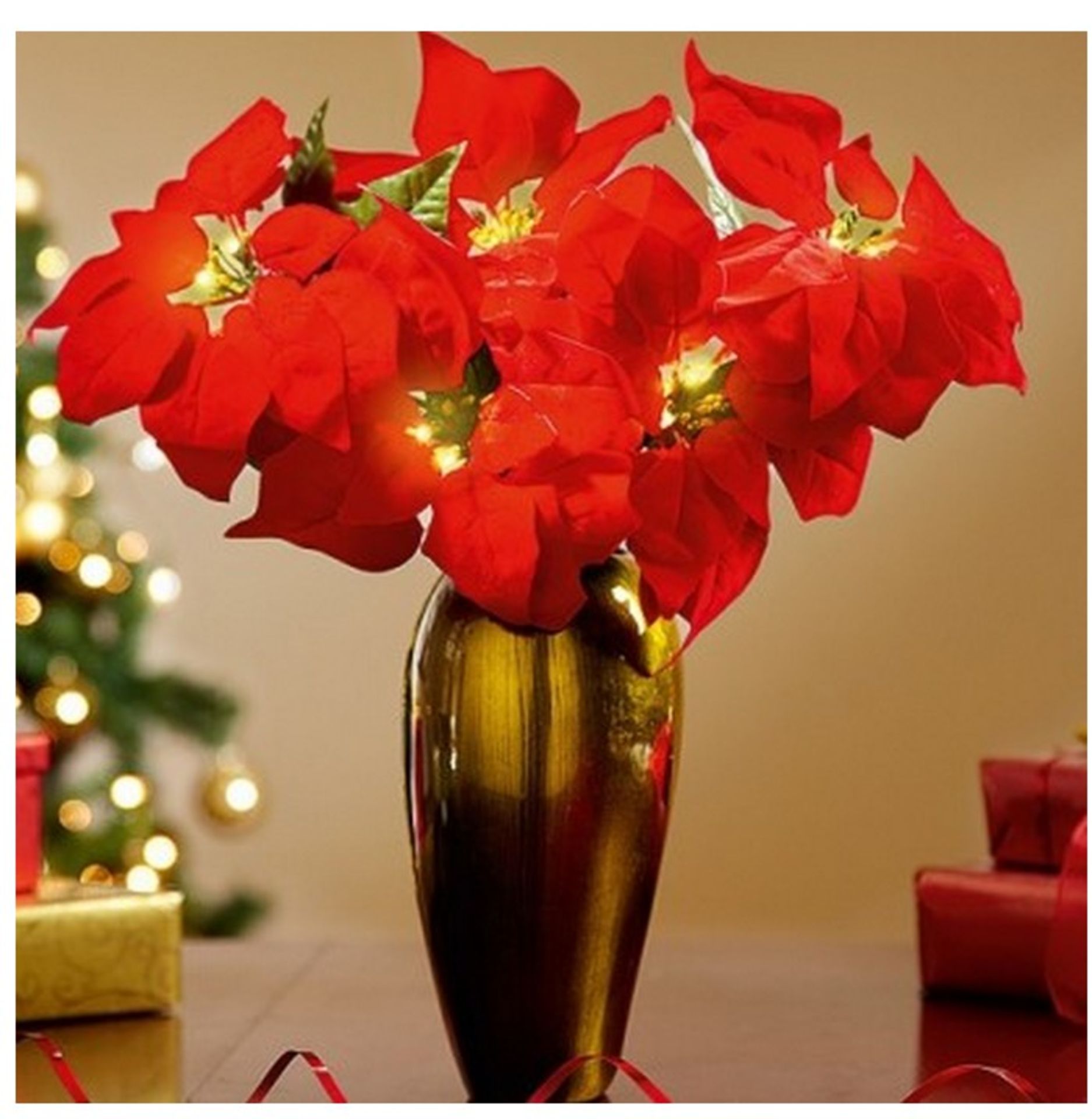 You Are Bidding On 6 Large Fully Boxed Brand New Flower Displays With Led Lights.