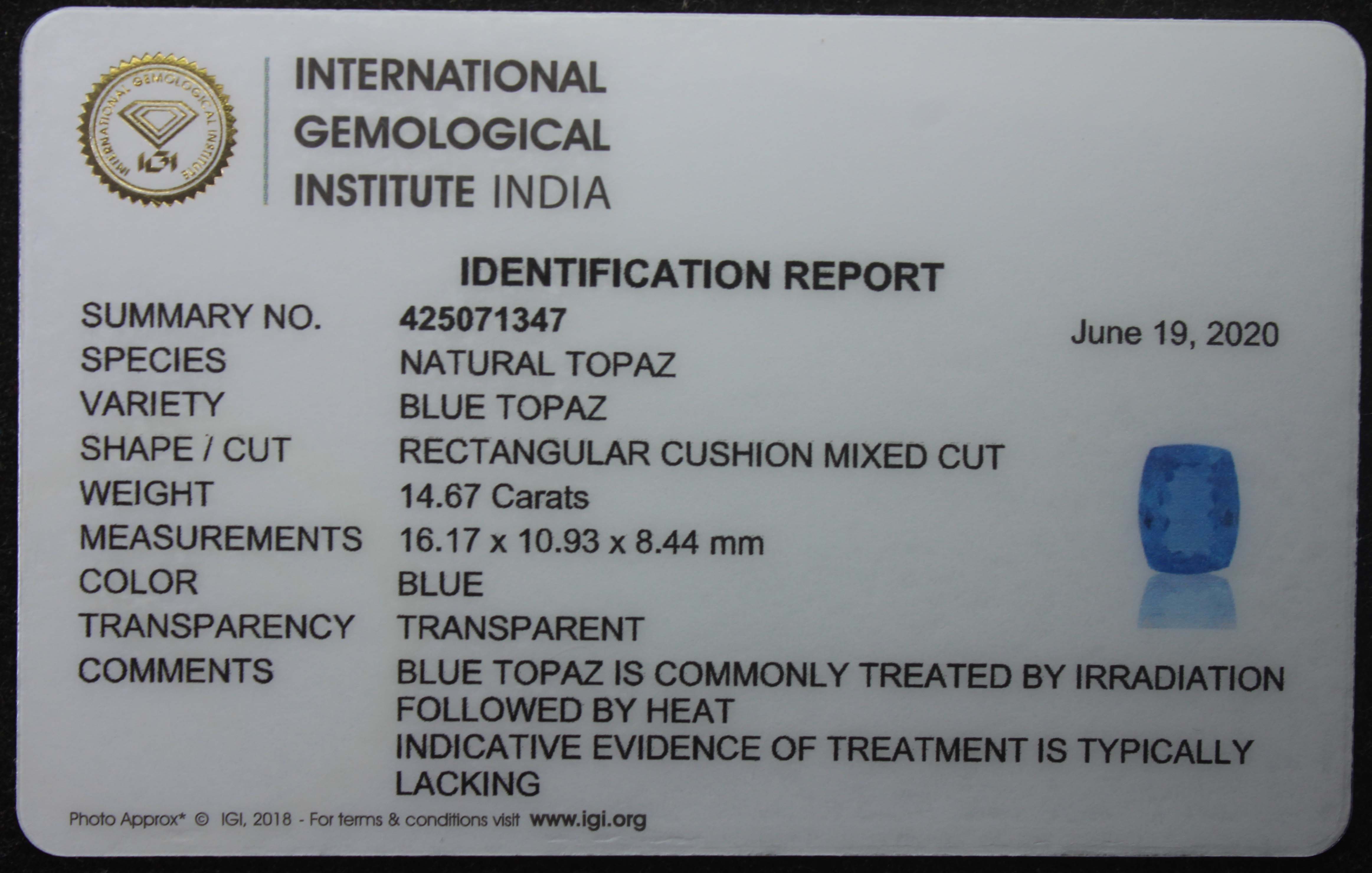 Blue Topaz, 14.67 Ct - Image 5 of 5