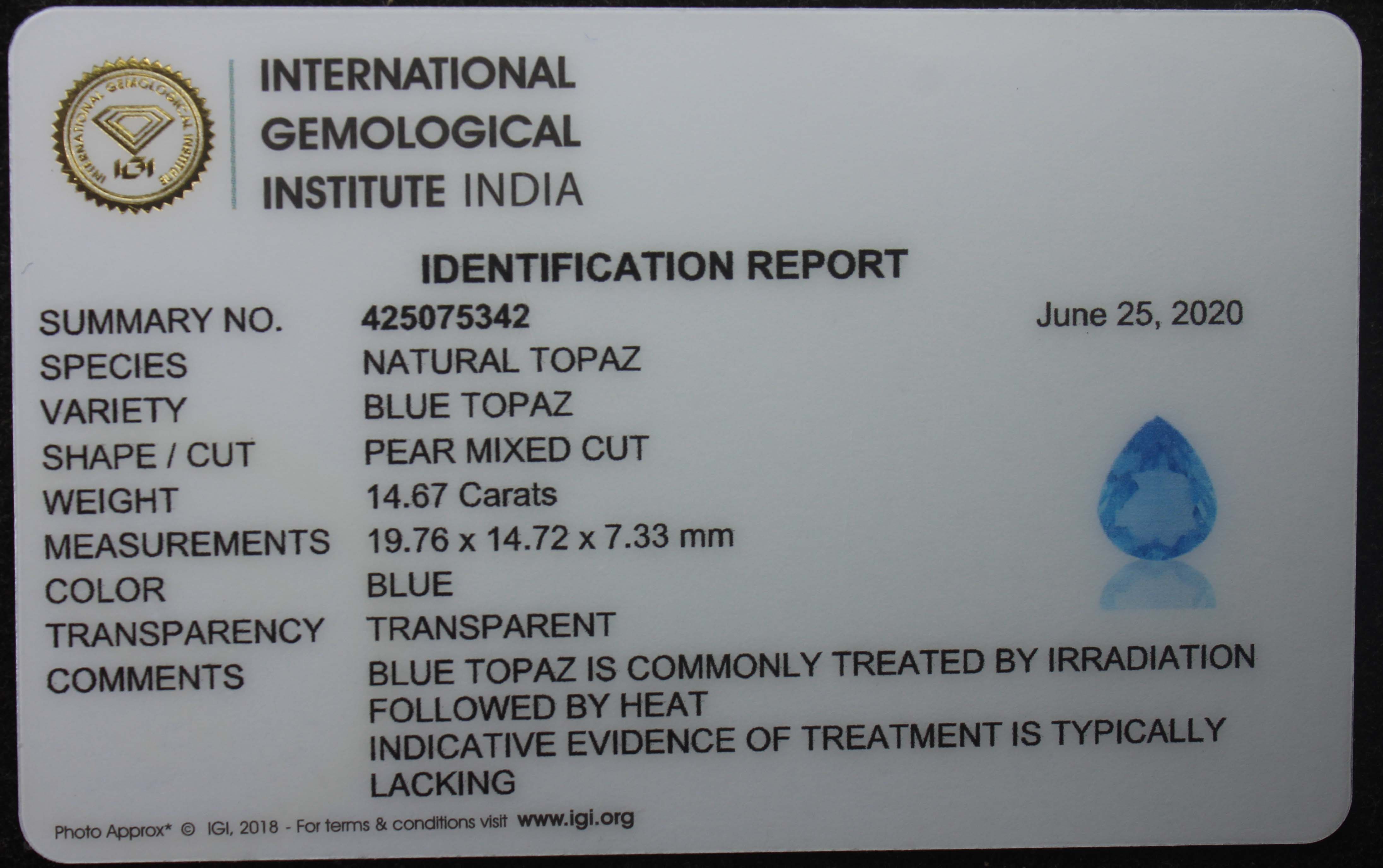 Blue Topaz, 14.67 Ct - Image 4 of 4