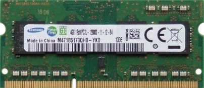 RRP £54.99 Samsung M471B5173QH0-YK0 4GB (1x4GB) 1Rx8 DDR3 PC3L-12800S SoDIMM Memory Module