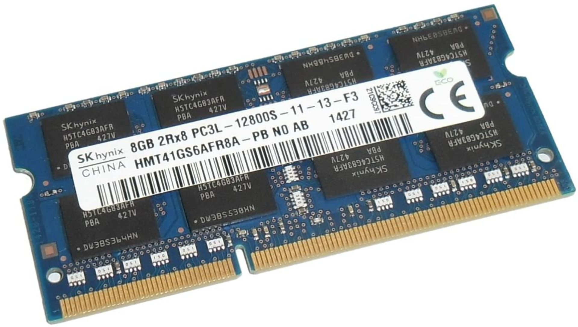 RRP £74.99 Hynix HMT41GS6AFR8A-PB 8GB (1x8GB) 2Rx8 DDR3 PC3L-12800S SoDIMM Memory Module