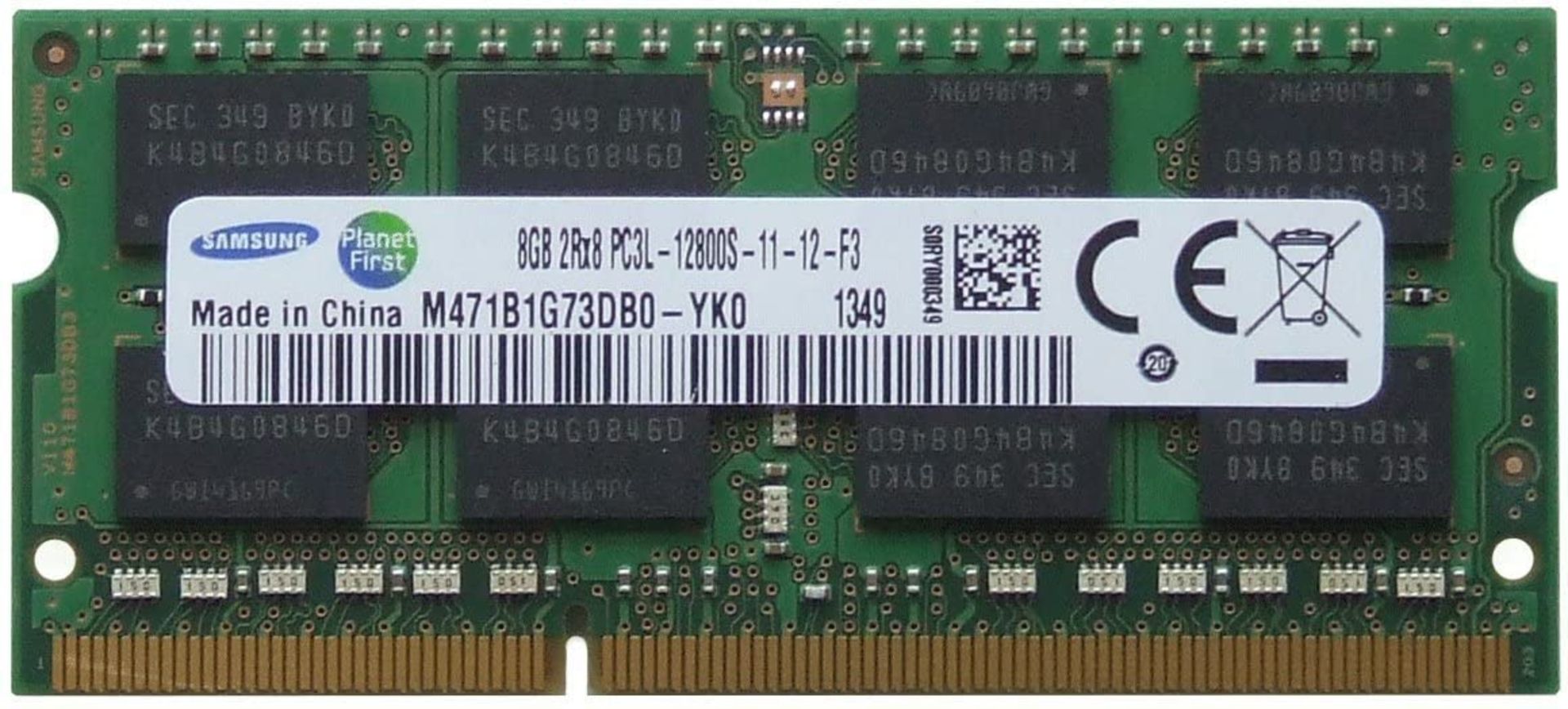 RRP £74.99 Samsung M471B1G73DB0-YK0 8GB (1x8GB) 2Rx8 DDR3 PC3L-12800S SoDIMM Memory Module