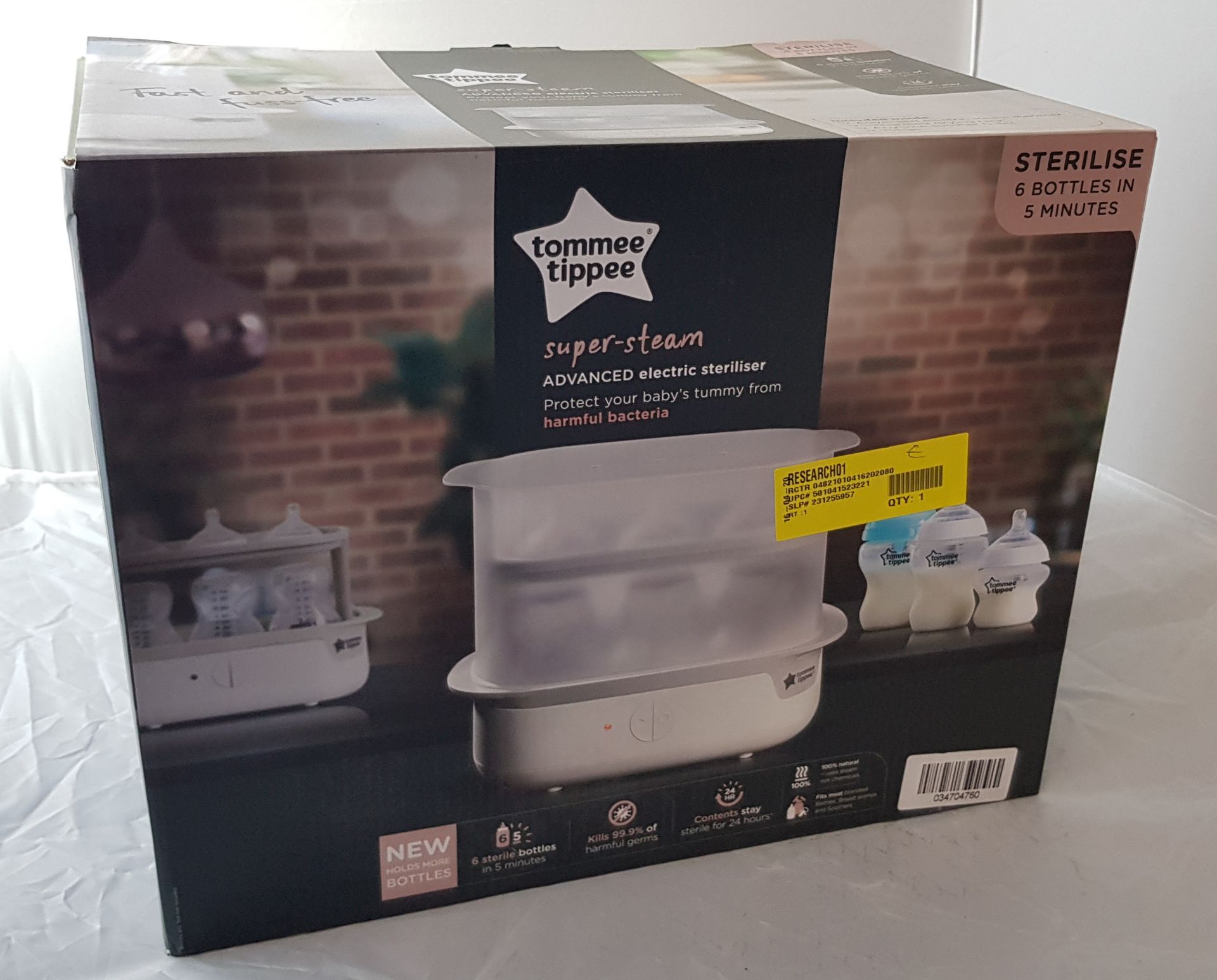 Tommee Tippee Super Steam Advanced Electric Steriliser. RRP £69.99. New, Sealed Product. No Gu... - Image 2 of 2