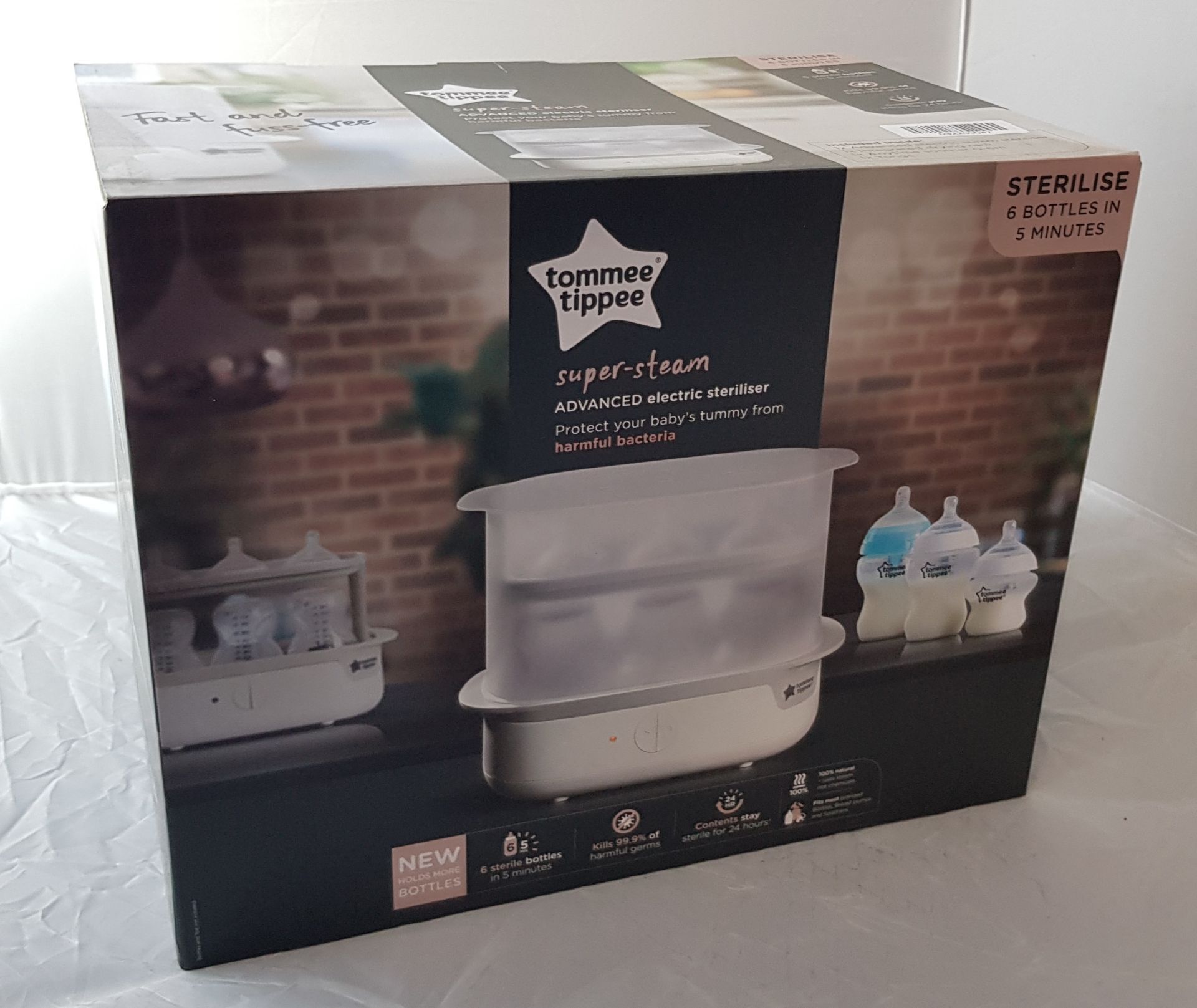 Tommee Tippee Super Steam Advanced Electric Steriliser. RRP £69.99. New, Sealed Product. No Gu... - Image 2 of 2