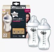 2 X Tommee Tippee Closer To Nature 4 Pack 260Ml 9Floz Baby Bottles With Anti Colic Valve. New, ...
