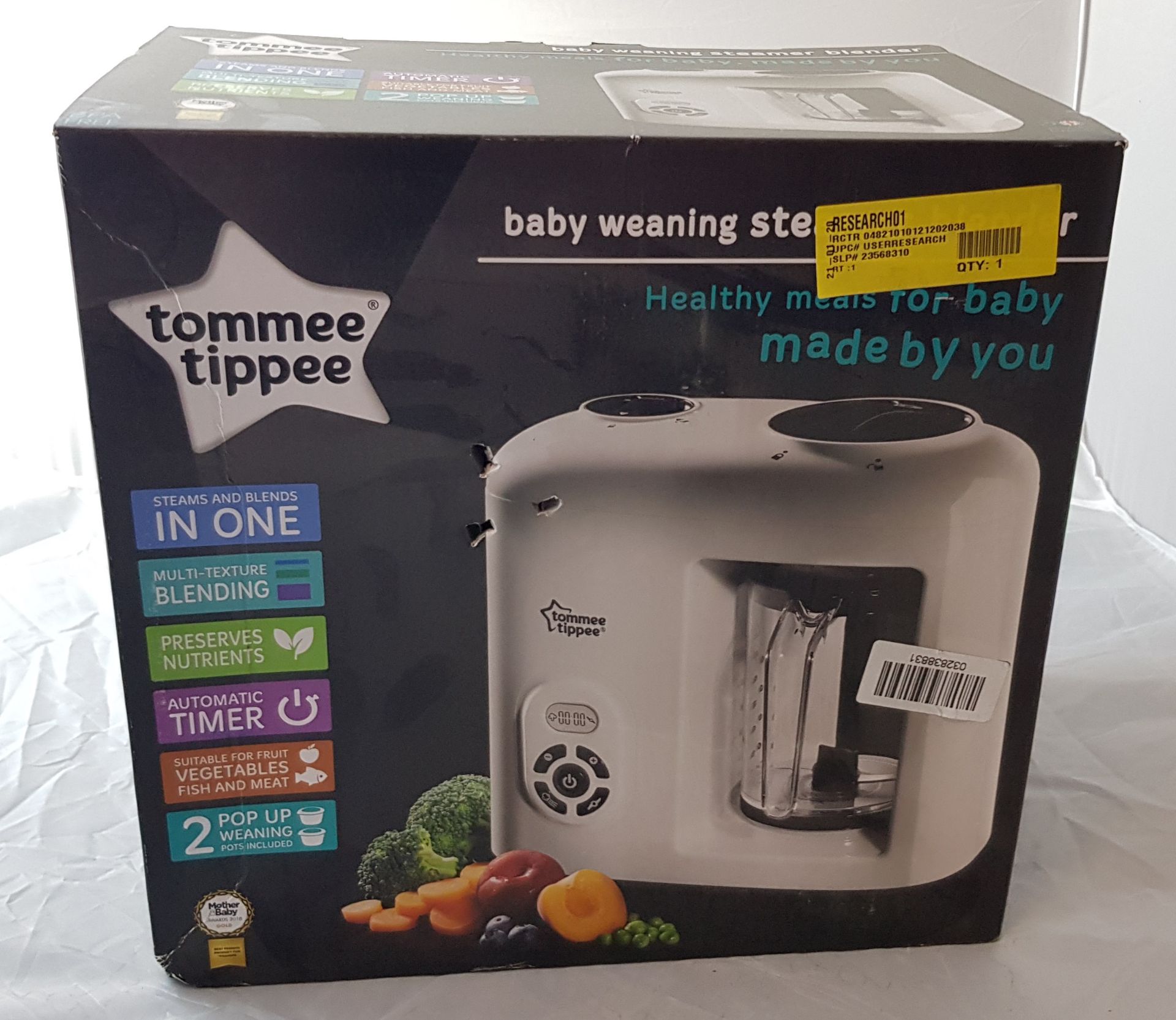Tommee Tippee Baby Weaning Steamer Blender. (RRP 79.95) Appears As New Ð Opened To Check Cont... - Image 2 of 2