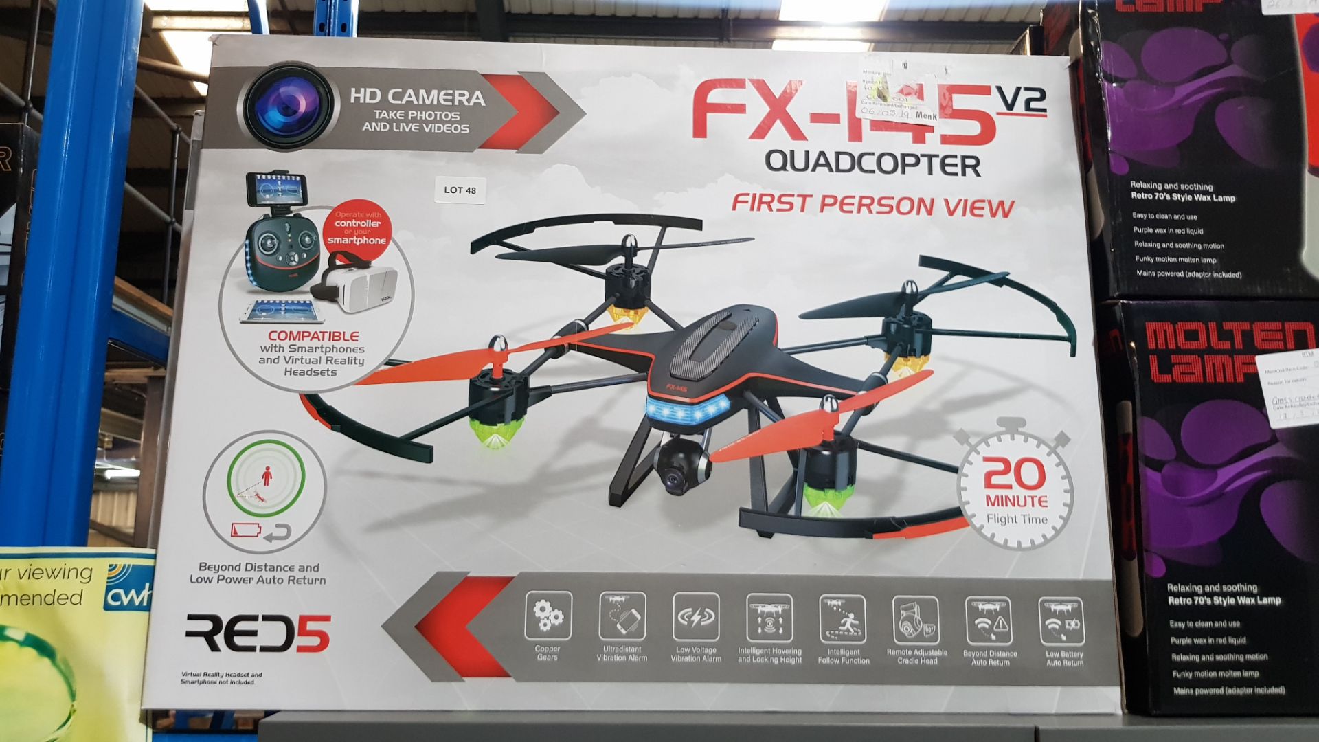 3 X Red5 Fx-145 V2 Quadcopter FPV