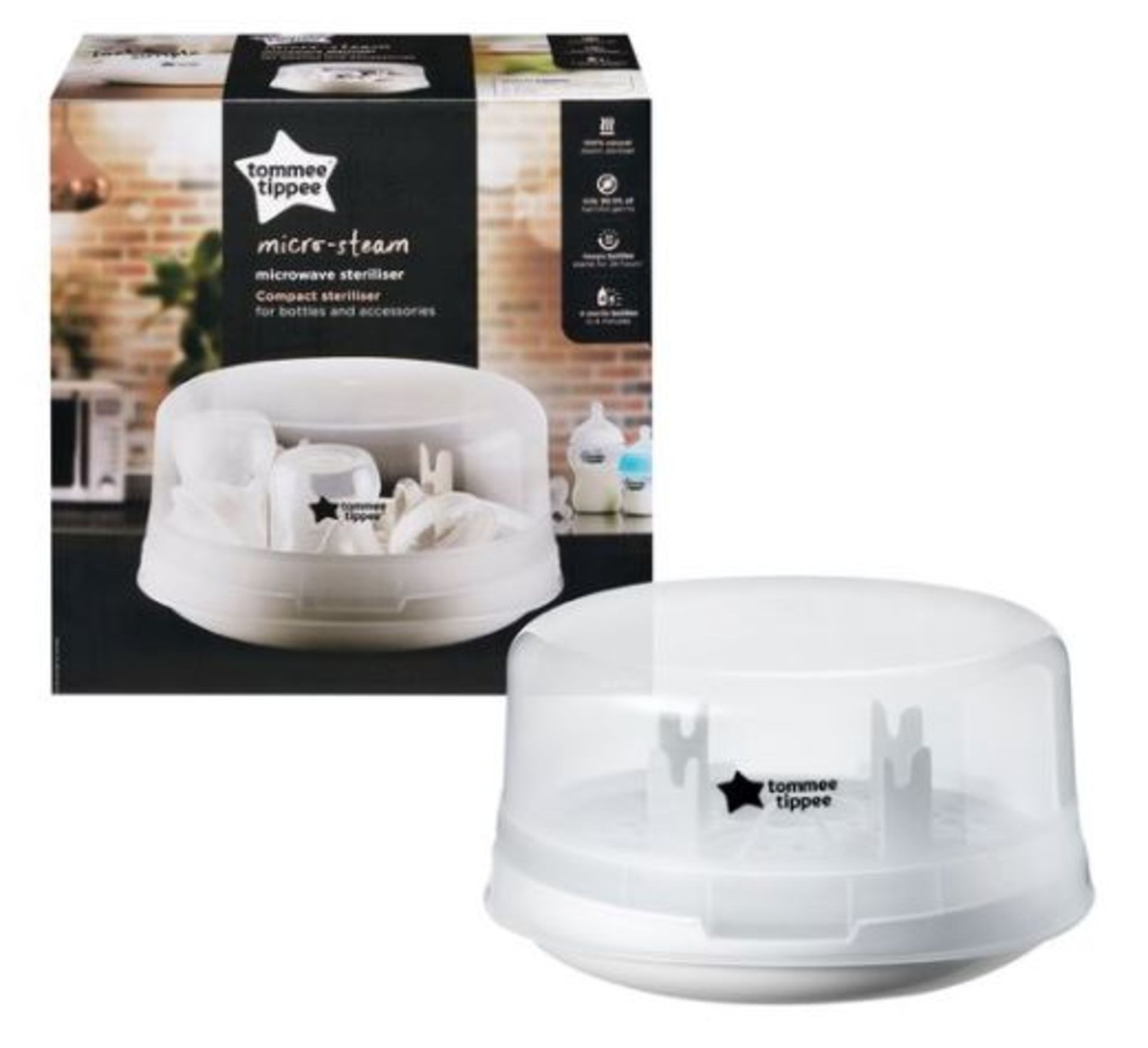 Tommee Tippee Micro Steam Microwave Steriliser. New, Sealed Product. No Guarantee Or Warranty I...