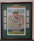 Bradman Centuries limited edition framed print