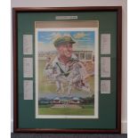 Bradman Centuries limited edition framed print