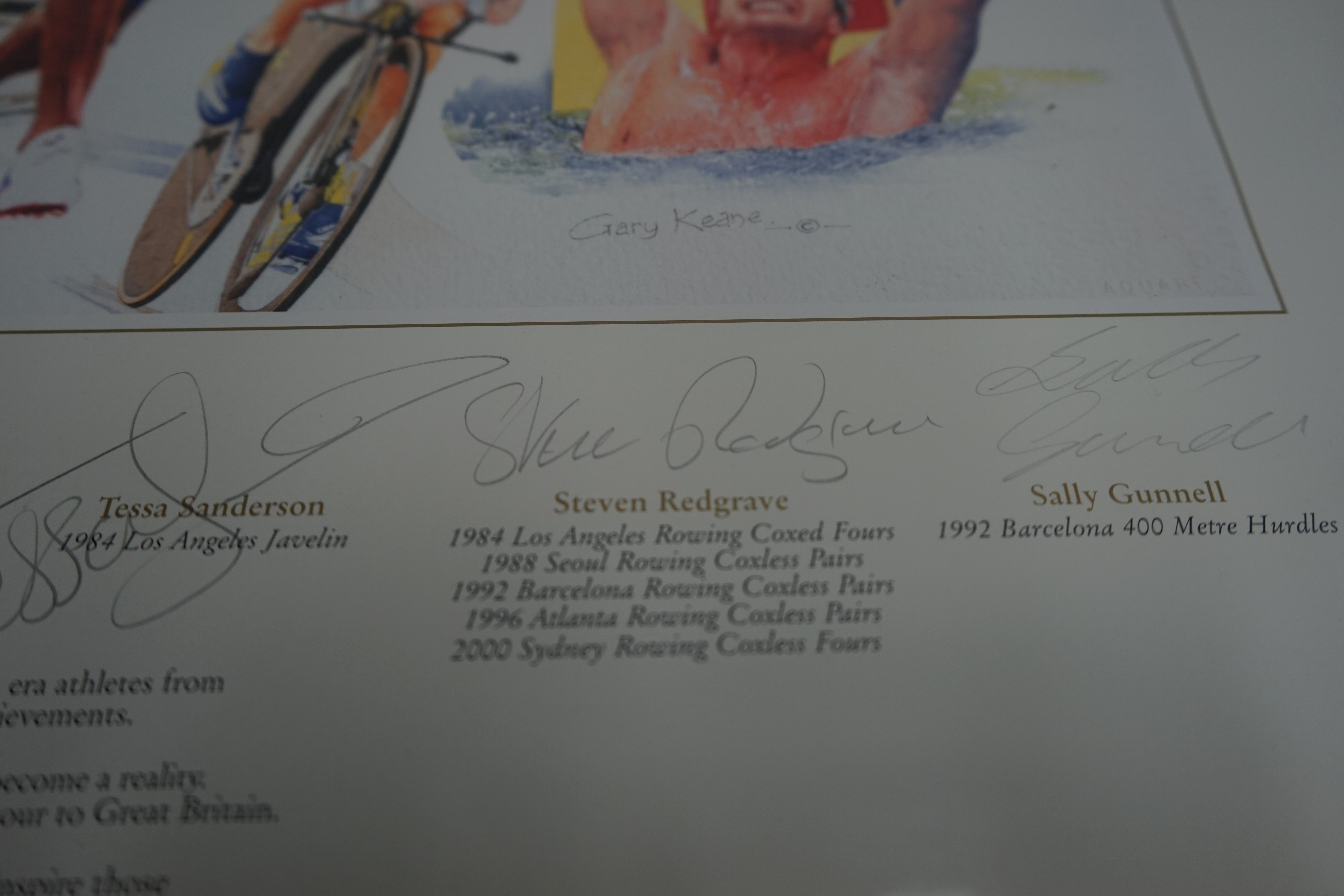 British Olympic Legends signed framed limited edition picture - Image 3 of 5