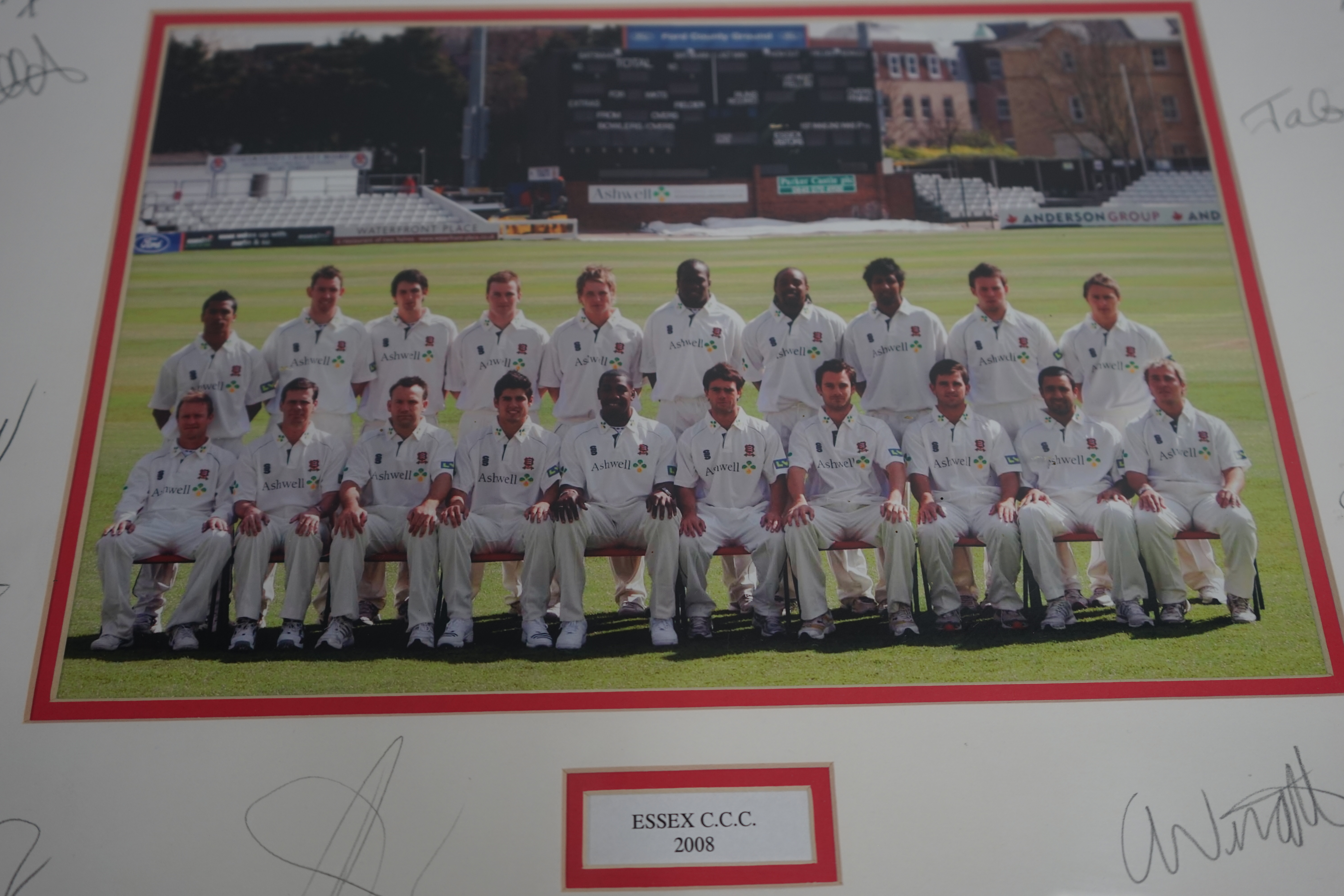 Essex CC 2008 team photo signed - Image 2 of 3