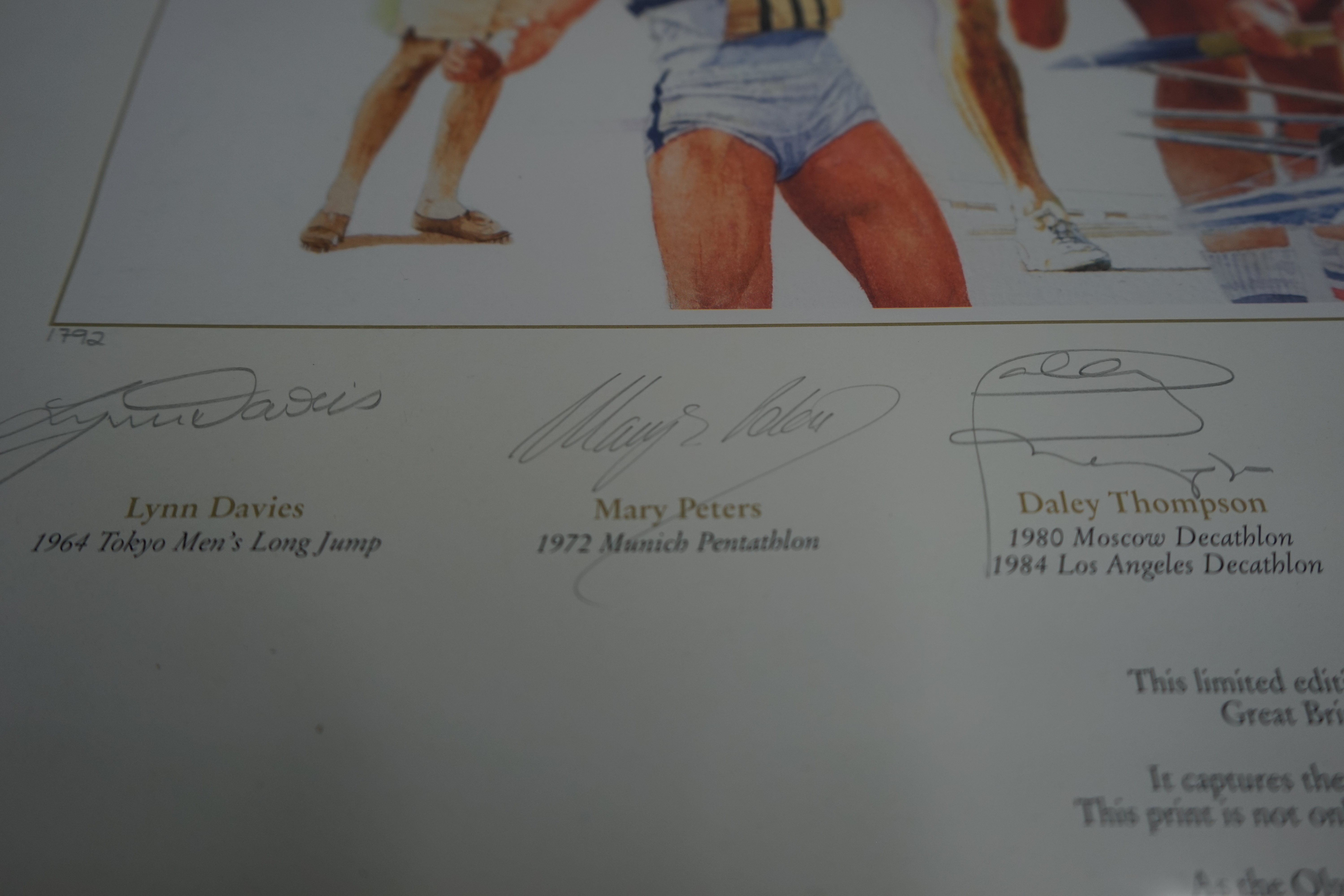 British Olympic Legends signed framed limited edition picture - Image 4 of 5