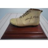 Willie John McBride signed mounted rugby boot