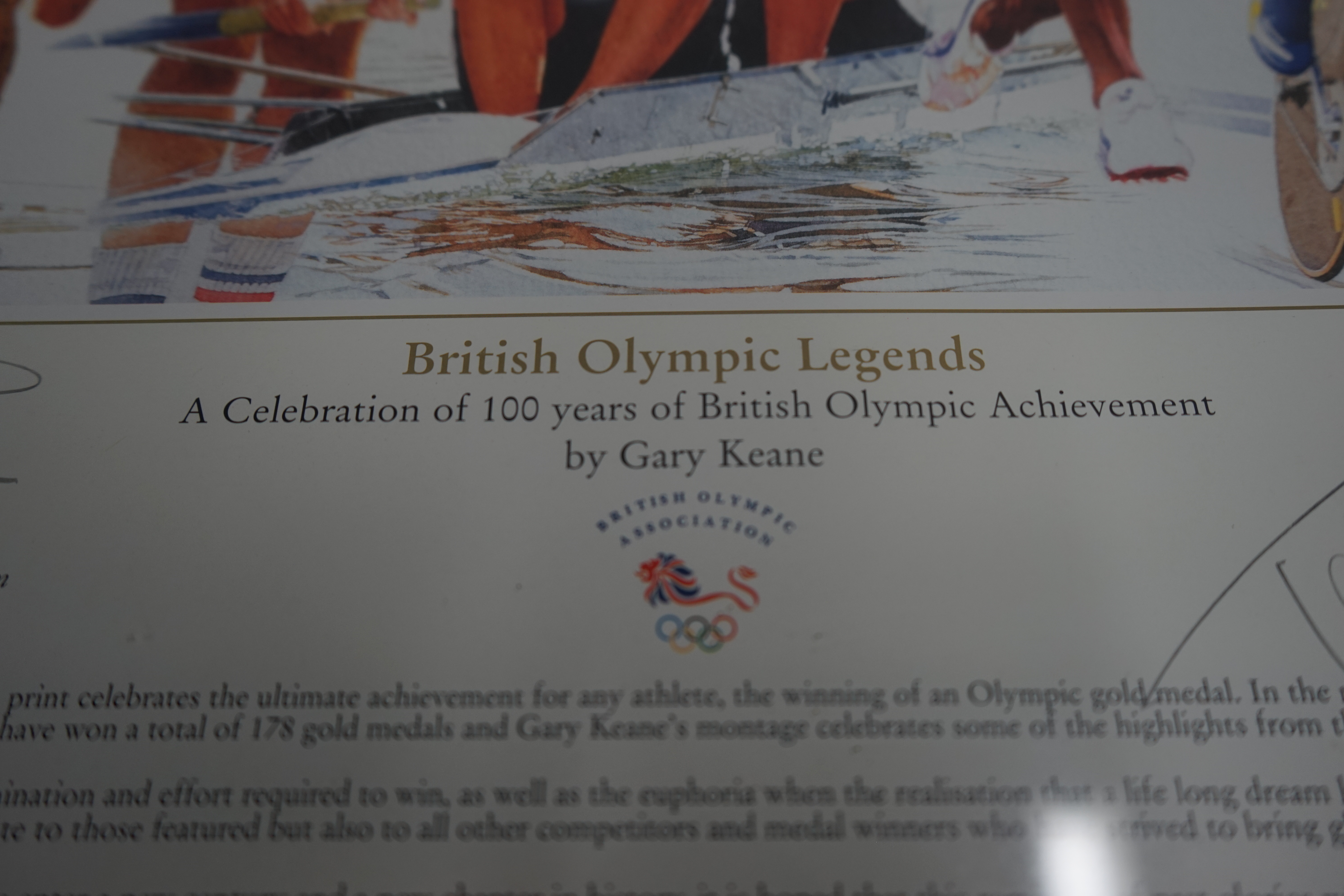 British Olympic Legends signed framed limited edition picture - Image 2 of 5