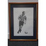 Alan Shearer limited edition black and white drawing by David Byrne, signed by artist