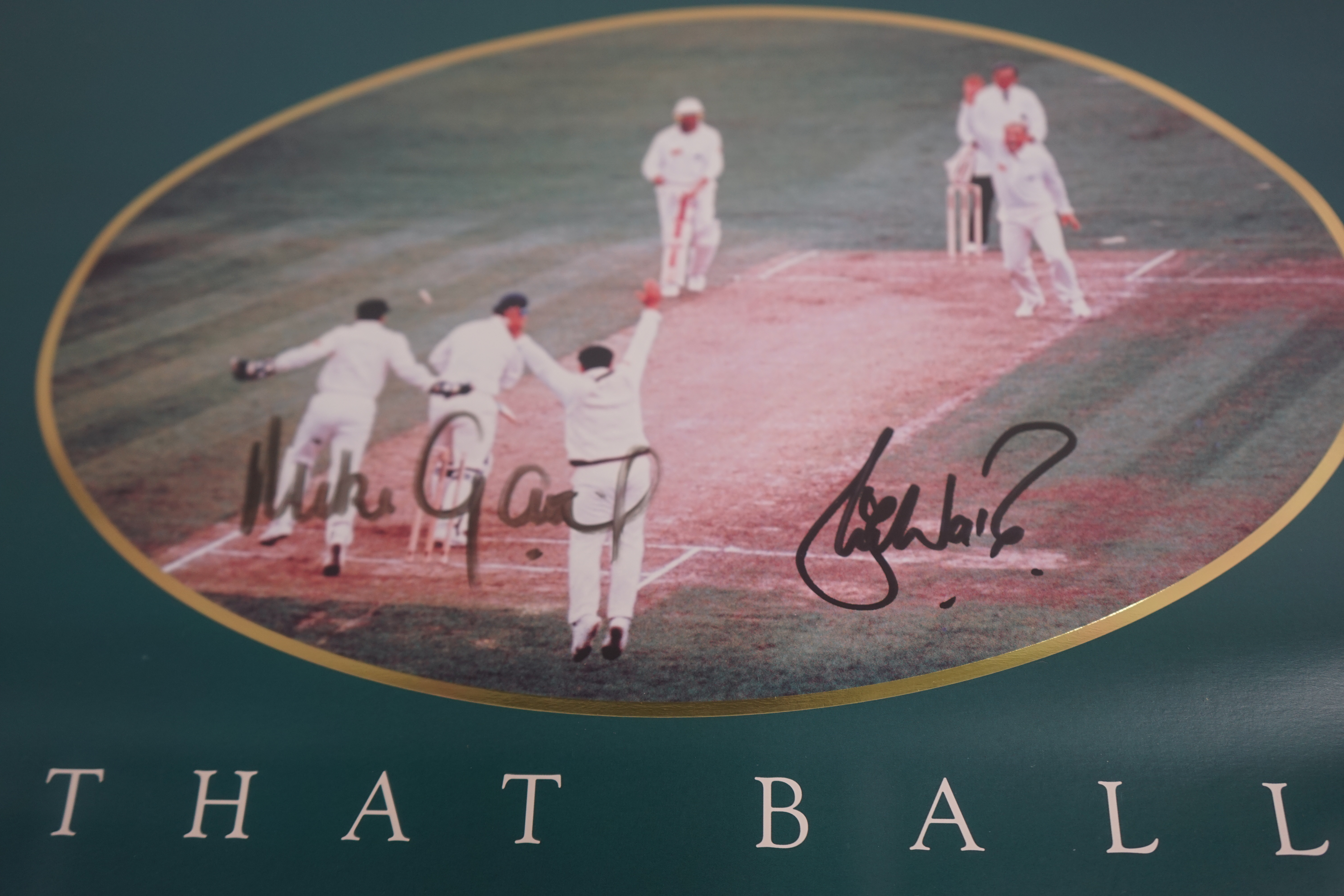 Shane Warne 'That Ball' signed framed poster, limited edition - Image 3 of 3