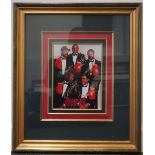 Muhammad Ali, Joe Frazier, George Foreman, Ken Norton, Larry Holmes signed framed group photograph