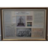 Calcutta Cup historical montage from Museum of Rugby, framed