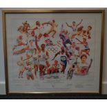 British Olympic Legends signed framed limited edition picture