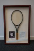 Ginny Humphreys-Davies tennis racquet and picture