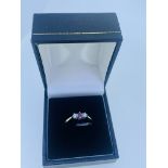 9ct ruby and diamond yellow gold ring